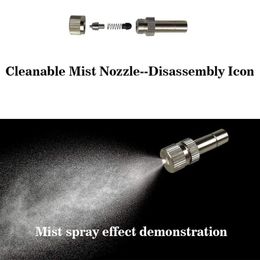 Adjustable Fog Misting Nozzle Reptile Terrarium Spray Sprinkler Garden Greenhouse Water Sprayer Cooling System 1/2/4Head