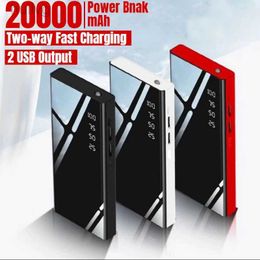 Cell Phone Power Banks 20000mah Fast Charging power bank fast charging Power Bank with 2.1A External Battery Pack for smart phone Power Bank 2443