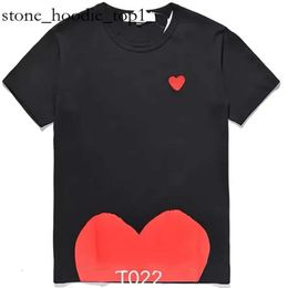 Commes Des Garcon High Quality Embroidered Red Heart Designer Mens Tshirt Luxury Trendy Commes Des Garcon T Shirt Breathable Loose Womens Cdgs T Shirt 8346