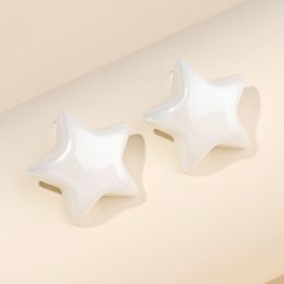 pendientes Blue Star Earrings Colorful Smooth Simple Women's Earrings Temperament Summer Wedding Party Jewelry Accessories