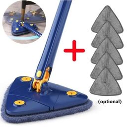 Set, Triangle Mop, 360 Degree Rotation Retractable Adjustable Mop for Tub Tile Floor Wall Glass Cleaning