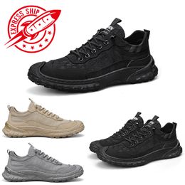 Men women running shoes lace-up breathable Black Grey Brown Plate-forme mens trainers sneakers size 39-44