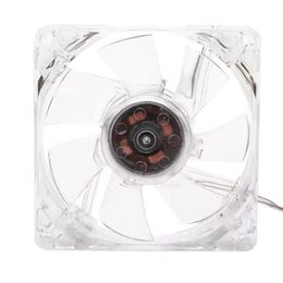 2024 8cm USB Colorful Light Transparent Cooling Fan 5V CPU Cooling Fan for PC Computer USB Colorful Light Transparent Cooling