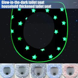 Toilet Seat Covers Luminous Cover Soft Warm Mat Universal Accessories Washable Zipper Removable Bathroom P7R2