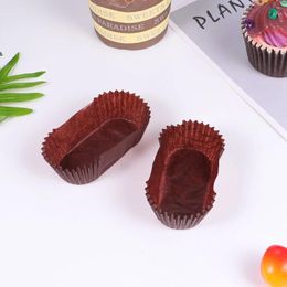 Disposable Cups Straws Chocolate Snacks 1000 Oval Cupcake Wrappers Muffin Liners Greaseproof Cake Cases For