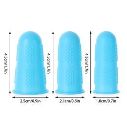 Needlework Sewing Thimble Rubber Guard Caps Non-slip Finger protector Silicone Finger Cover