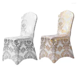 Chair Covers Gold Sliver Printed Cover For Wedding Party Decoration Pattern Design Spandex Birthday Lycra Dining Room