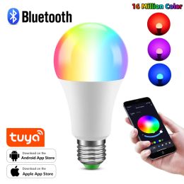 Tuya Smart Light Bulb E27 WiFi Bluetooth Remote RGBWW Led Bulbs Spotlight Dimmable 110V 220V Smart Home Nightlamp Room Decor 15W