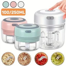 Electric Kitchen Food Chopper Mini Garlic Masher Crusher Machine USB Portable Meat Grinder Vegetable for Gadgets 240325