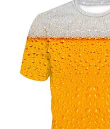 Fashion Beer Printed Short Sleeve Tshirt Crew Neck Tee Plus Size L6XL2626287