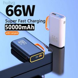 Cell Phone Power Banks Power Bank 50000mAh 66W Super Fast Charging External Battey Charger for Huawei Mate40 P50 iPhone 14 13 Portable Powerbank 2443