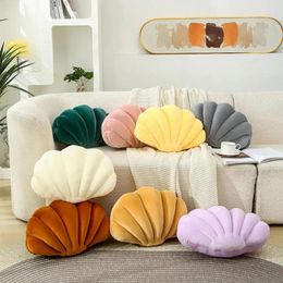 Pillow Shell-Shaped Stuffed Soft Vibrant Color Seashell Bed Sofa Home Decoration Living Room Pads