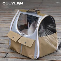 Cat Carriers Oulylan Transparent Space Bag Pet Go Out Portable Shoulder Mesh Breathable Backpack