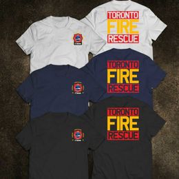 Men's T-Shirts Toronto Fire Department Fire Rescue T-shirt 100% Cotton O-Neck Short Sleeve Casual Mens T-shirt Size S-3XL J240402