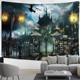 Tapestries Horror Castle Tapestry Wall Hanging Hand Of Hell Witchcraft Abstract Hippie Polyester Background Cloth Decor