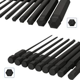 9Pcs Ball End Hex Head Allen Wrench Drill Bit Set 1/4 Inch Shank 100mm Hex Bit Set Magnetic Tip Metric Allen Screwdriver Bits