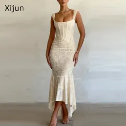 Party Dresses Xijun Sexy Long Mermaid Evening Spaghetti Strap Formal Occasion Prom Gowns For Women Celebrity Ankle Length