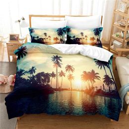 Bedding Sets Coconut Tree Set For Bedroom Soft Bedspreads Bed Home Comefortable Duvet Cover Quality Quilt And Pillowcase