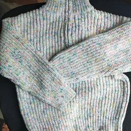 Halb hoher Nackenpullover lose Strickpullover