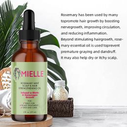 Hair Growth Essential Oil Rosemary Mint Hair Strengthening Oil Treatment Dry Mielle Organics Split Ends Hair Essential Oil