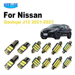 SEWICK 12Pcs Canbus Car Accessories For Nissan Qashqai J12 2021 2022 2023 LED Map Dome Interior Trunk Light Kit Led Bulbs