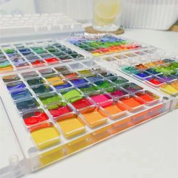 Blackboard 36 Grid Acrylic Watercolour Paint Box Empty Box Transparent Palette Portable Paint Subpacking Box Humidor Art Supplies