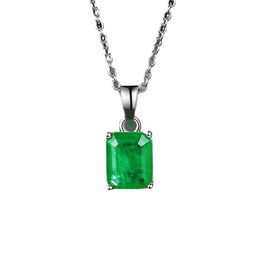 Fashion Accessories Stylish Silver Collar Necklace with Simulated Diamonds and Green Gemstone Pendant