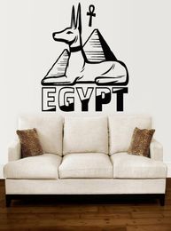 Pyramid Wall Stickers For Kids Room Egypt God Anubis Ancient Egyptian Vinyl Wall Decal For Reading Room Selfadhesive1753363