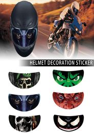 Helmet Decoration Sticker Detachable Motorcycle Racing Helmet Lens Visor Sticker Personality Cool Applique Halloween Decoration2742357