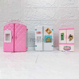 Kitchens Play Food Fashion Mini Accessories Fridge For Doll Dream House Furniture Kitchen Refrigerator Play Set Doll Accessories Girls Toys 2443