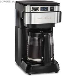 Coffee Makers Hamilton Beach Programmable Coffee Maker 12 Cups Front Access Easy Fill Pause Serve 3 Brewing Options Black (46310) Y240403