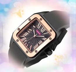 Couple womens mens day date quartz watches 40mm 34mm full solid fine stainless steel case top quality square roman tank sapphire super factory time clock