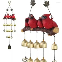 Decorative Figurines Resin Bell Wind Chime Pendant Home Garden Decor Bird Outdoor