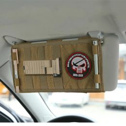Tactical MOLLE Vehicle Sun Visor Organiser Panel CD Storage Bag Car Truck Auto Accessories Holder Multi-pocket EDC Tool Pouch