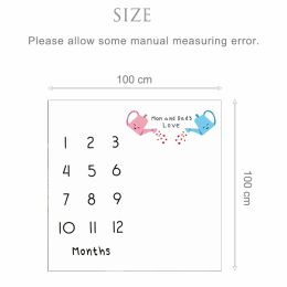 Baby Milestone Photo Props Background Blankets Play Mat Calendar Boy Girl Newborn Photography Props Cloth Photo Accessories