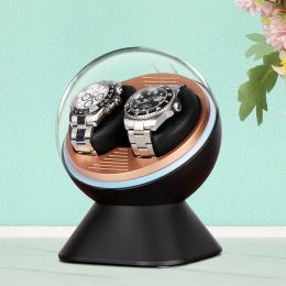 Cases Automatic Watch Winder for Mechanical Watch Shaker Two Watch Box Rotator Super Quiet Motor Box Glass Display Box Usb Power