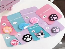 Cartoon Phone holders Grip Cute Animal Finger Stand Universal Foldable Bracket mount for cell phones2832091