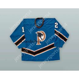 Gdsir Custom PENTICTON PANTHERS 12 BLUE HOCKEY JERSEY NEW Top Ed S-M-L-XL-XXL-3XL-4XL-5XL-6XL