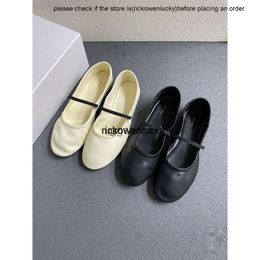 the row shoes The Row Sheepskin Flat Bottom Ballet Shoes French Style Slim Toe with Shallow Mouth Single Soft and Comfortable Dance high quality