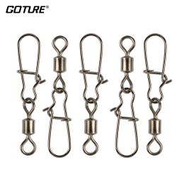 Fishhooks Goture 200pcs/lot Rolling Swivel With Nice Snap 14 12 8 6 4 3 2 Fishing Swivels Accessories Hook Lure Connector