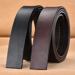 Belts High Quality Cowhide Leather Belt Men's Automatic Buckle Without Fashion Genuine For Men No Buckle3.5cm