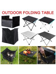 Furnishings Aluminium Alloy Folding Table Multifunction Camping Easy to Clean Portable Outdoor Barbecue Camp Hiking Picnic Table with Storage