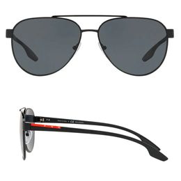 Pra Men's sunglasses Linea Rossa SPS/58Q Fashion Pilot oval frame Sun glasses with box