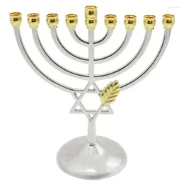 Candle Holders Jewish Candlestick Metal Holder 7 Branch Antique Designed For Standard Hanukkah Menorah Candles El