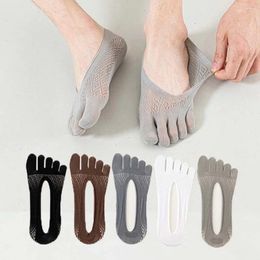 Men's Socks Creative Five-finger Cotton Summer Super Thin Breathable Invisible Boat Sweat-absorbing Mesh