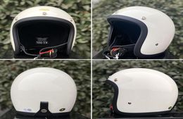 Motorcycle Helmets 2022 Japanese Style 34 Fibreglass Open Face Cafe Racer Helmet 500TX Scooter Bike Casco Moto Lightweight Retro2529005