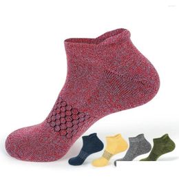 Mens Socks Soft Ankle Fashion Cotton Absorb Sweat Athletic Antifriction Elastic Honeycomb Sports Outdoor Drop Delivery Apparel Underwe Dhlrq