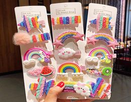 10PCSSet New Girls Cute Cartoon Hairpins Children Sweet Hair Clips Hair Fashion Hair Accessories6712272