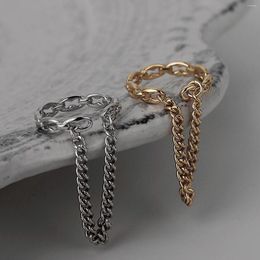 Backs Earrings Fashion Gold Colour Ear Cuffs Chain Tassel Clip For Women Climbers No Piercing Fake Cartilage Earring Accessories Gift