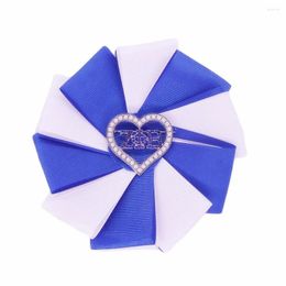 Brooches Lady Party Wear Fashion Rhinestone Love Heart Social Letter ZETA PHI BETA Group Flower Brooch